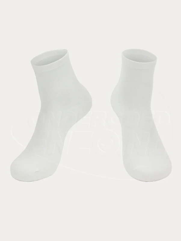 2 pack duurzame bamboe biker sokken in de kleur wit