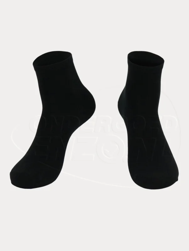 2 pack duurzame bamboe biker sokken in de kleur zwart