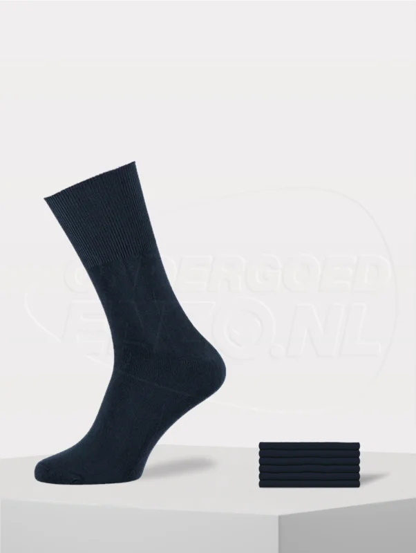 6 paar anti press modal sokken in de kleur marine.