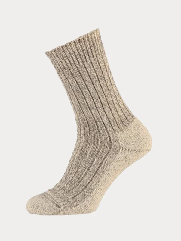 Noorse sokken van Worker 100% gemaakt van wol met een beige kleur