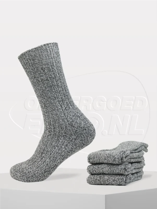 3 paar warme Koelmax noorse sokken in de kleur grijs.